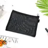Conjunto portátil de cinco peças Ins Flocking Mesh Love Cosmetic Bag Profissional Portátil Grande Capacidade Batom Armazenamento