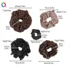 Qi Yue Temperamento Francés de Alta Gama Goma para el Pelo Estilo Intestino Grande para Mujeres Encaje Plisado Estilo Perezoso Banda de Goma de Alta Elasticidad Cuerda para el Pelo Accesorios para el Cabello