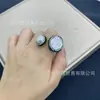 Novo Pérola Barroca Cerâmica Europeia Artesanato Inlaid com Diamantes Tchecos Anel Ajustável Fabricante de Joias Transfronteiriças Europeu e Americano