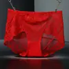 Calcinhas de renda femininas plus size sexy transparentes sem costura de malha com fundo de algodão cintura média atacado
