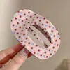 Presilha de Garra Oval Vazada em Acetato Estilo Coreano para Mulheres, Pequena Floral e Xadrez, para Coque na Parte de Trás da Cabeça, Estilo Fresco Pequeno, para Ir ao Trabalho e Tirar Fotos