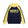 Sudadera con capucha a rayas retro americana de marca china de moda 2025 para hombres y mujeres, estilo pareja otoño e invierno, chaqueta sudadera holgada