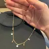 Colar Empilhado Lágrimas de Rupert Venda Quente Transfronteiriça Moda Feminina Versátil Gotas de Açúcar Pingente Dourado Dupla Cor de Alta Qualidade