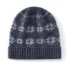 Gorro de Punto Jacquard de Cachemira Nuevo Vintage Otoño/Invierno 2026 con Patrón de Copo de Nieve, Gorro de Cachemira Grueso Cálido Versátil para Mujer