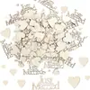 275 Piezas de Corazones de Amor de Madera Grandes y Pequeños, Letras de Madera para Bricolaje, Sr&Sra z, Decoración de Mesa de Madera para Fiesta