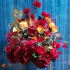 Novos Adereços de Casamento, Flores para Corredor, Arranjos Florais de Casamento, Flores Artificiais de Seda Estilo Floresta, Decoração de Passarela, Formatos de Flores em Bola Redonda para Uso Externo
