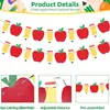Decoraciones de aula de temporada escolar de regreso a clases de venta caliente transfronterizas: manzana, autobús escolar, lápiz, guirnalda, banderines, pancarta y decoraciones colgantes