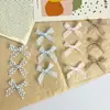 Dulce Estilo Francés Lunares Negro y Blanco Lazo DIY Accesorios Hechos a Mano Pinzas para el Cabello Fundas para Teléfono Bolsos Zapatos Calcetines Accesorios