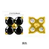 Arete de titanio bañado en oro con forma de trébol de cuatro hojas y circón, arete de clip para cartílago con forma de trébol de la suerte de circón multicolor, accesorios para piercing