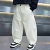 Calça tesoura de algodão para meninos Primavera e Outono Estilo Coreano Infantil Estilosa Versátil Casual para Meninos Jovens Atacado