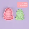 Molde para Galletas 3D Serie Rana Linda, Cortador Estampador de Galletas DIY Realista, Material Seguro, Fácil de Limpiar