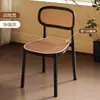 Respaldo de Silla de Comedor Nuevo Ratán Plástico Silla Engrosada Hogar Apilable Taburete Apilable Restaurante de Alta Gama Banco Comercial