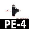 Conector rápido neumático de tráquea PE6/PY12 PY4PE8 PE10 14 16PW de diámetro variable, tipo T, tipo Y