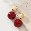 Brincos de Pérola Shijia Redondos Perfeitos de Alto Brilho Estilo Fada, Gentis e Elegantes, Brincos de Luxo Leve e Sofisticados para o Dia a Dia