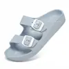 Pantuflas Transfronterizas Nuevas de Suela Gruesa para Hombre, Calzado de Verano para Exteriores, Pantuflas Slip-On para Pareja, Zapatos de Playa de Color Sólido para Exteriores de Talla Grande para Hombre