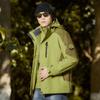 Jaqueta de Casal Masculina Outono e Inverno com Forro de Fleece Espessada Três em Um Casual Solta para Uso Externo Montanhismo