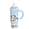 Nueva taza térmica de acero inoxidable 316, taza de hielo creativa de mascota linda, gran capacidad, taza conveniente con popote para coche para niñas