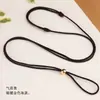 Cordão de Lanyard com Argola Fina Fivela de Segurança Pingente Corda de Reposição Anel de Ouro com Diamante Pingente de Jade Cordão de Colar Ajustável para Homens e Mulheres