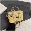 Bolso Caja Compacto y Exquisito 2026 Nuevo de Moda de Alta Gama Bolso de Cadena Acolchado Estilo Chanel Bolso Cruzado de Nicho