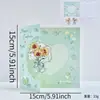 Cartão de Cumprimentos com Buquê Giratório 3D de Alto Valor Estético, Cartão de Bênçãos Dobrável com Envelope, Presente para Melhores Amigos e Casais