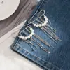 Ins Transfronterizo Europeo y Americano Cadena de Perlas Borla Pin Cadena para Pantalones Cadena de Perlas Creativa Accesorio para Acortar Pantalones