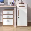 Archivero metálico, mueble bajo, mueble de almacenamiento para debajo del escritorio, mueble móvil con ruedas, mueble con cajones con cerradura, mueble de almacenamiento