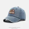 Gorra de Béisbol de Mezclilla para Niños Estilo Coreano para Niños Letras Primavera Otoño Exterior Casual Versátil Moderna Genial Protección Solar Niñas Gorra Plana