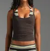 Camisola de Bloques de Color Transfronteriza para Mujer, Chaleco Deportivo de Secado Rápido tipo Dos Piezas para Correr, Fitness, Pilates y Yoga