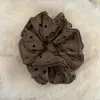 Novedoso Scrunchie Coreano de Doble Capa con Forma de Corazón, Lazo para el Cabello Floral Estilo Retro Perezoso, Accesorio Versátil y Elegante para el Cabello
