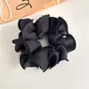 Estilo Coreano Dupla Camada Bloco de Cores Borda Selada Gaze Perolada Elástico de Cabelo Bigode de Porco Acessório de Cabelo Bola Cabeça Feminino Atmosfera Elegante Flor