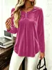 2026 Estación Independiente de Amazon Transfronteriza Europea y Americana Otoño e Invierno Nuevo Estilo Ropa de Mujer Cuello Redondo Terciopelo Coreano Manga Larga Camiseta Top Mujer