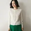 Suéteres Finos de Malha Estilo Ocidental para Mulheres de Meia-Idade Primavera e Outono Moda Jacquard Strass Quente Camisa Básica Fina para Mãe