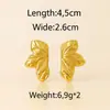 Pendientes de Acero Inoxidable con un Toque de Lujo Ligero y de Alta Gama, Pendientes Cuadrados Rayados Transfronterizos de Estilo Europeo y Americano para Mujer, Pendientes de 18K al por Mayor