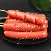 60 Salchichas para Hot Dog, Salchichas a la Parrilla Estilo Taiwanés, Salchichas Crujientes de Jamón, Salchichas para Barbacoa, Salchichas de Panqueque Agarradas a Mano, Salchichas Rojas, 15 Piezas