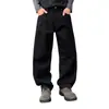 Nuevos jeans para hombre de otoño, estilo americano moderno, negros, corte holgado, versátiles, estilo japonés, plisados, diseño de nicho, pierna recta