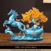 Estatueta de Árvore da Fortuna Móvel Abertura Presente Fique Rico Imediatamente Decoração de Mesa de Escritório Loja Recepção Estatueta Estilo Chinês
