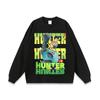 Marca de Moda Nacional Personagem de Desenho Animado Retrô Camiseta de Lavagem Pesada Envelhecida de Manga Curta Masculina e Feminina Streetwear Americano Hip Hop Camiseta de Meia Manga