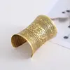 Pulseiras Larga de Metal Transfronteiriças, Anéis de Braço Extravagantes, Acessórios de Pulso, Acessórios de Dança de Dunhuang, Pulseiras Abertas de Estilo Étnico, Venda Direta do Povo Dai