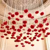 Cortina de cuentas de cadena de rosa transfronteriza, cortina de cuentas divisoria para sala de estar y comedor, techo de decoración para lugar de boda y fiesta en centro comercial