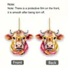 Acrílico Nuevo Gafas Vaca Colgante Transfronterizo Plano Coche Interior Espejo Retrovisor Colgante Decorativo Llavero Colgante
