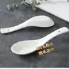 Cuchara de Sopa Bajo Esmalte Cerámica Cuchara de Porcelana Hogar Hotel Restaurante Cuchara de Sopa Antigua Cuchara de Fondo Plano Fábrica Doméstica Venta al por Mayor Transfronteriza