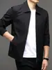 Nueva colección de otoño: chaqueta de negocios casual con cuello para hombre, chaqueta de alta gama, adecuada para hombres de mediana edad y mayores