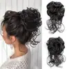 Moderna Peluca Corta para Mujer, Cola de Caballo Rizada, Estilo Perezoso, Moño Clip-On, Moño de Cabello Largo Natural Esponjoso