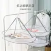 Cesta de secagem de roupas de camada dupla, saco de malha plana, anti-deformação, para roupas íntimas, meias, cesta de secagem dobrável, fabricante, atacado no local