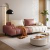 Sofá Ins Estilo Cream Tecido de Couro Arranhador para Gatos para Sala de Estar de Apartamento Pequeno Nuvens Algodão Doce Moderno Simples Pé Alto Novo Estilo