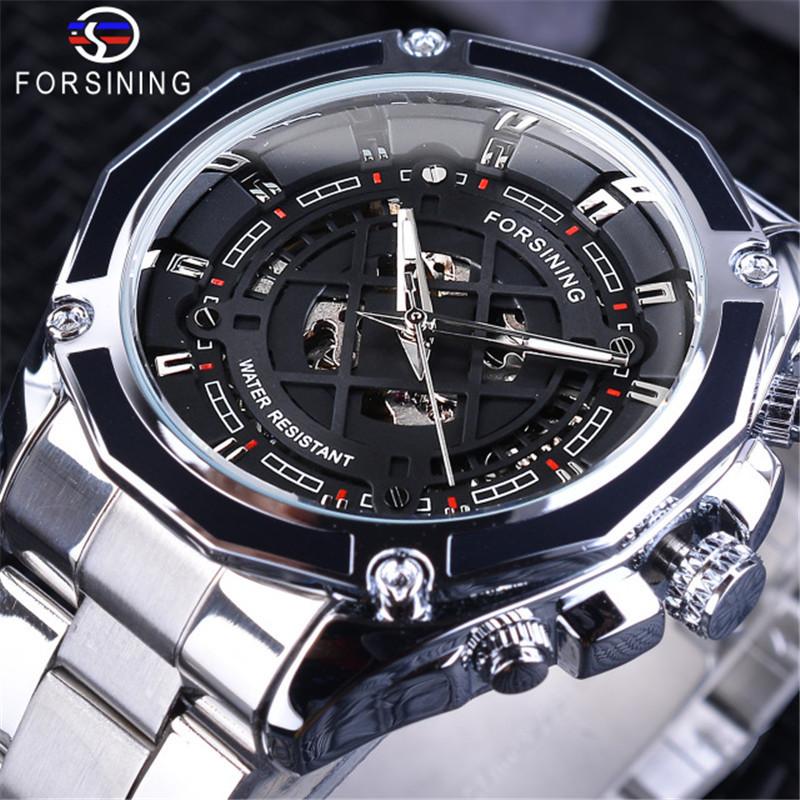 Forsining-2018-Black-Clock-Sil