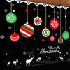 Adhesivos de Pared Navideños Adhesivos para Ventanas de Cristal de Centro Comercial Adhesivos de Pared de PVC Flores de Ventana Decoración Navideña Decoración Duradera para el Hogar