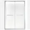Ducha Integral con Borde Estilo Pantalla, Puertas Dobles Correderas Ocultas, Mampara de Baño, Mampara de WC