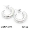 Pendientes en forma de C de acero inoxidable chapados en oro de 18 quilates de lujo de joyería de temperamento francés de alta gama, fabricantes al por mayor de Dongguan