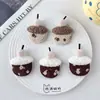 Cor Café com Leite Fofo Floral Tecido para Acessórios Bolsas DIY Sapatos Acessórios de Chapéu de Flor Leggings Acessórios de Roupa